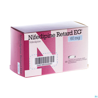Nifedipine retard eg 60mg comp liberat prol 98