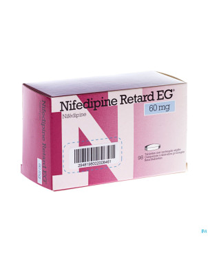 Nifedipine retard eg 60mg comp liberat prol 98