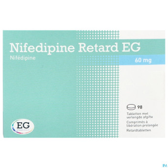 Nifedipine retard eg 60mg comp liberat prol 98