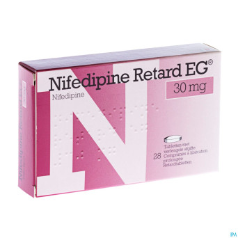 Nifedipine retard eg 30 mg comp liberat prol 28