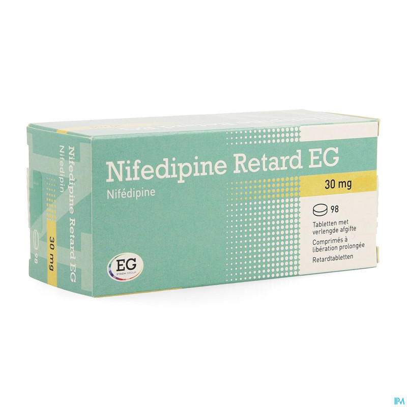 Nifedipine retard eg 30mg comp liberat prol 98