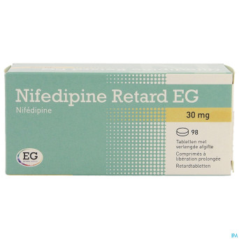 Nifedipine retard eg 30mg comp liberat prol 98