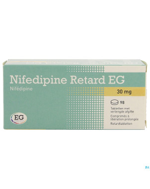 Nifedipine retard eg 30mg comp liberat prol 98
