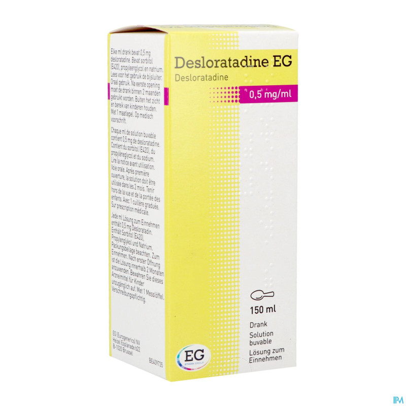 Desloratadine eg 0,5 mg/ml sol buvable fl 150 ml