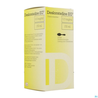 Desloratadine eg 0,5 mg/ml sol buvable fl 150 ml
