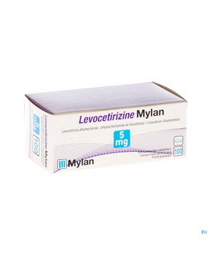 Levocetirizine mylan 5 mg comp pell 100