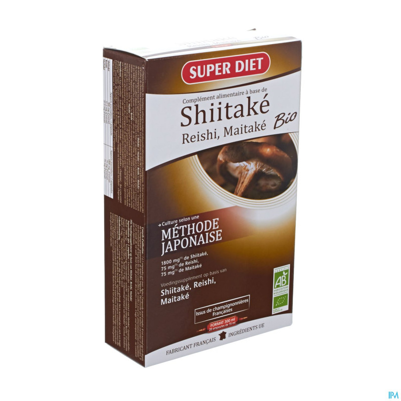 Superdiet shitake plus bio    amp 20x15ml