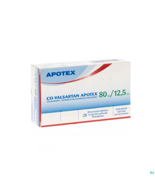 C0 valsartan apotex  80mg/12,5mg comp pell 28