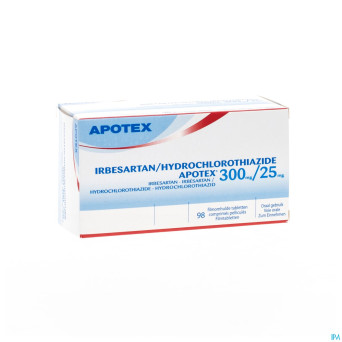 Irbesartan hydroch apotex 300mg/25mg comp pell98