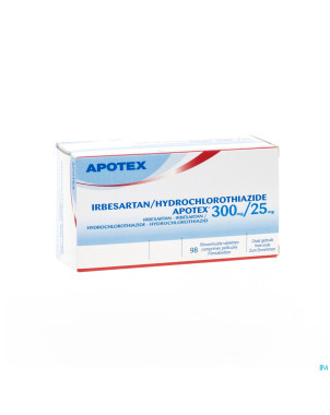 Irbesartan hydroch apotex 300mg/25mg comp pell98