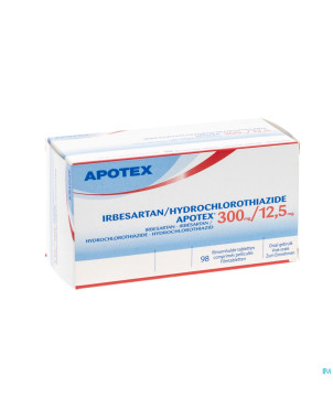 Irbesartan hydroch apotex 300mg/12,5mg comp pell98