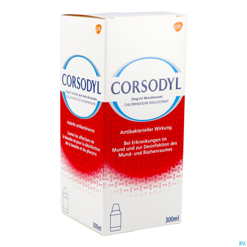 Corsodyl 2mg/ml solution bain bouche    300ml