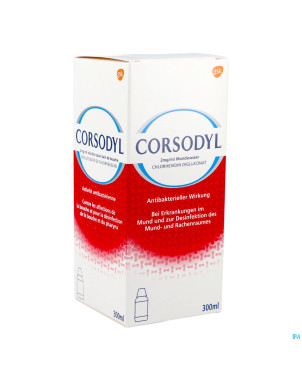 Corsodyl 2mg/ml solution bain bouche    300ml