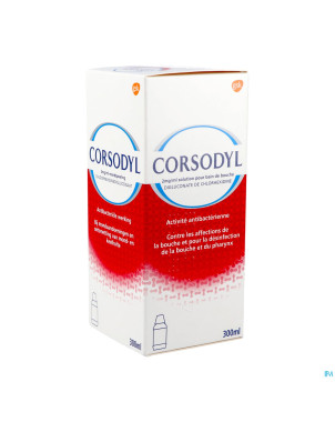Corsodyl 2mg/ml solution bain bouche    300ml