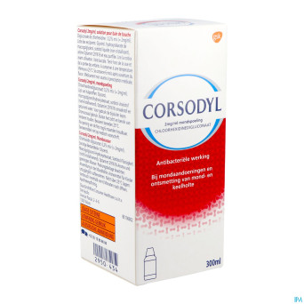 Corsodyl 2mg/ml solution bain bouche    300ml