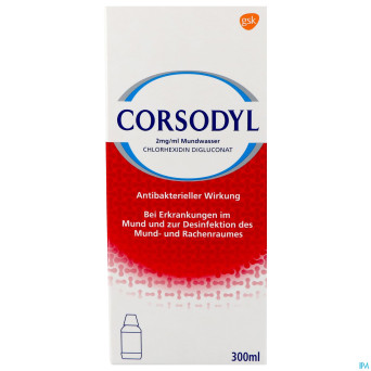Corsodyl 2mg/ml solution bain bouche    300ml
