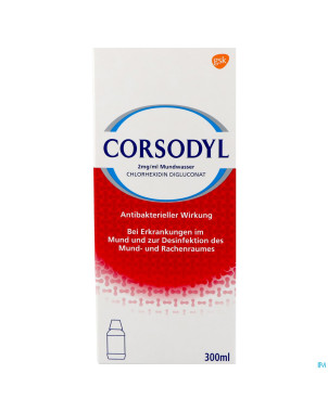 Corsodyl 2mg/ml solution bain bouche    300ml