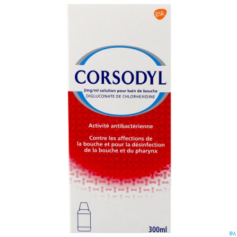 Corsodyl 2mg/ml solution bain bouche    300ml