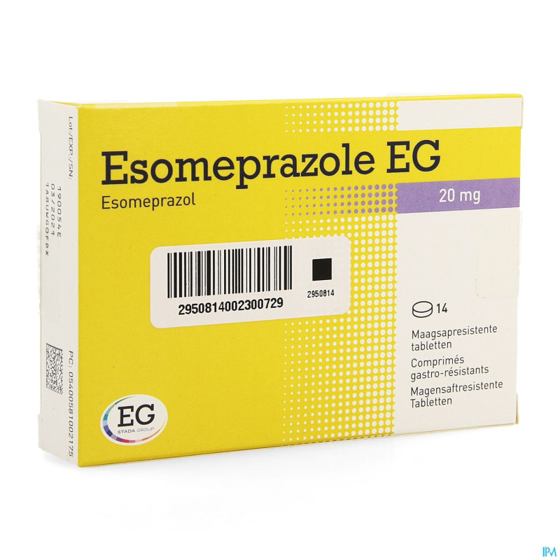 Esomeprazole eg 20mg gastro res tabs 14x20mg