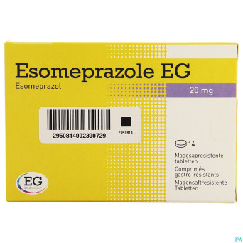 Esomeprazole eg 20mg gastro res tabs 14x20mg