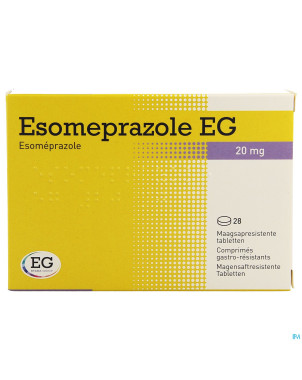 Esomeprazole eg 20mg gastro res tabs 28x20mg