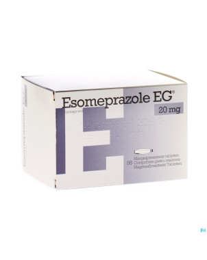 Esomeprazole eg 20mg gastro res tabs 98x20mg