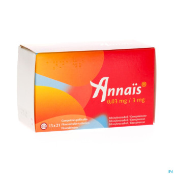 Annais 0,03 mg/3 mg comp 13 x 21