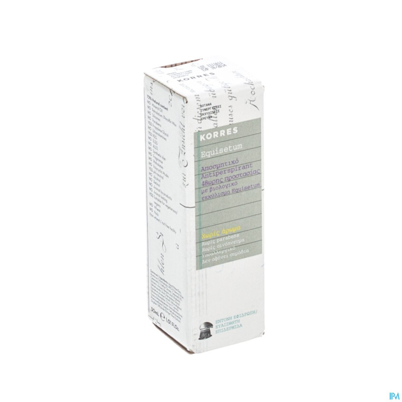 Korres a/perspirant s/parfum equisetum    30ml
