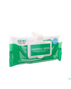 Clinell universal wipes clip pack 50