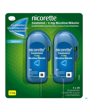 Nicorette freshmint 4mg comp a sucer s/sucre 80