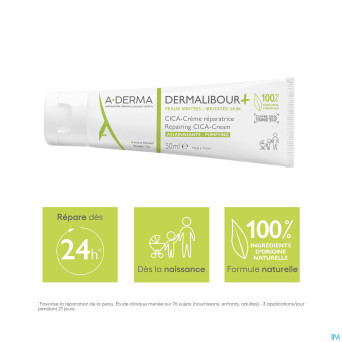 Aderma dermalibour+ creme reparatrice tube 50ml