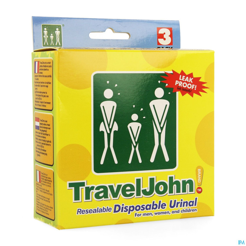 Travel john urinal    3x800ml