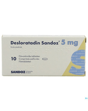 Desloratadine sandoz 5 mg comp pell  10 x  5 mg