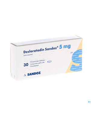 Desloratadine sandoz 5 mg comp pell  30 x  5 mg