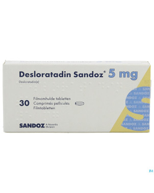 Desloratadine sandoz 5 mg comp pell  30 x  5 mg