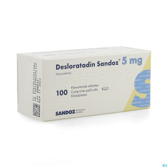 Desloratadine sandoz 5 mg comp pell 100 x  5 mg
