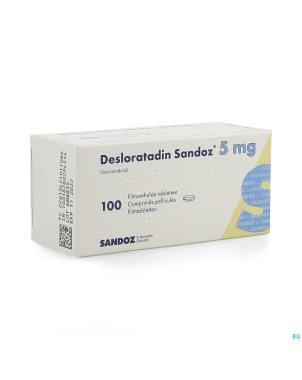 Desloratadine sandoz 5 mg comp pell 100 x  5 mg