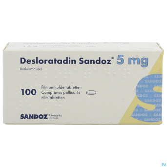 Desloratadine sandoz 5 mg comp pell 100 x  5 mg