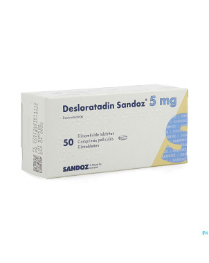 Desloratadine sandoz 5 mg comp pell  50 x  5 mg