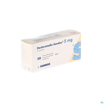 Desloratadine sandoz 5 mg comp pell  50 x  5 mg