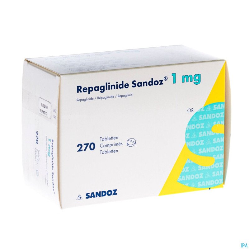 Repaglinide sandoz 1,0 mg tabl 270