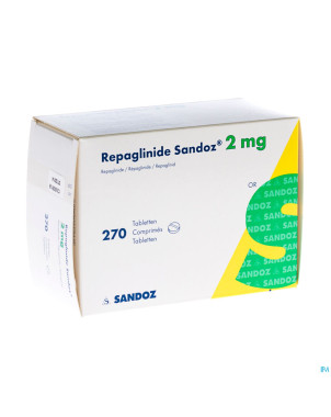 Repaglinide sandoz 2,0 mg tabl 270