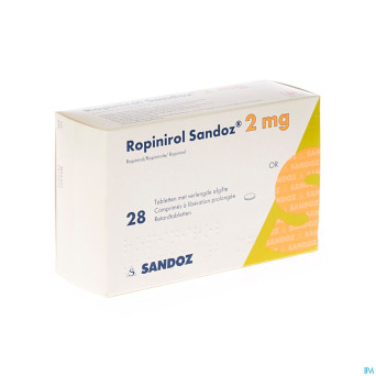 Ropinirol sandoz 2 mg comp liber prol 28 x 2 mg