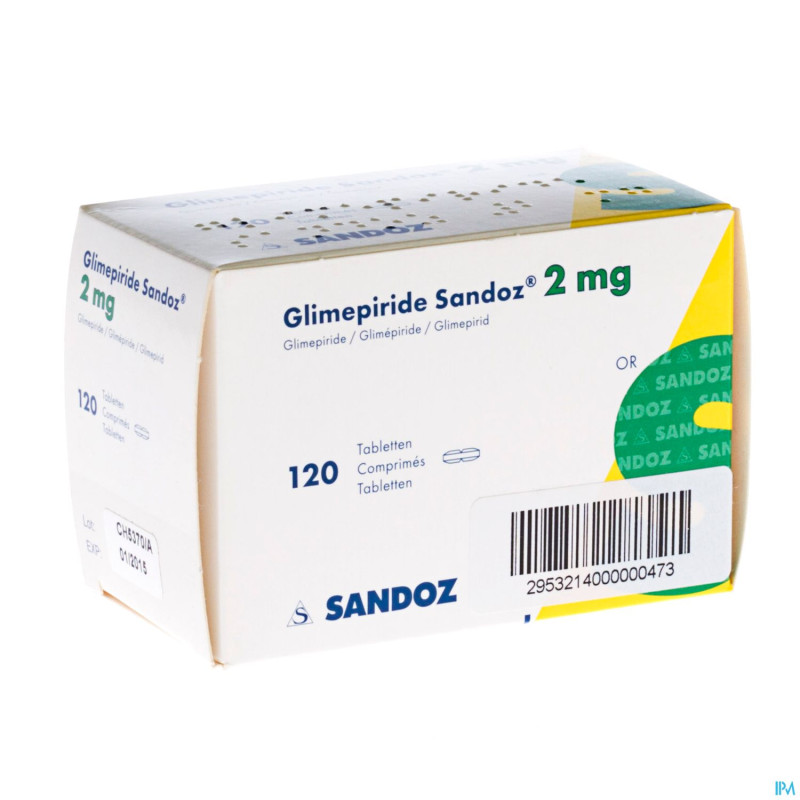 Glimepiride sandoz 2 mg tabl 120 x 2 mg