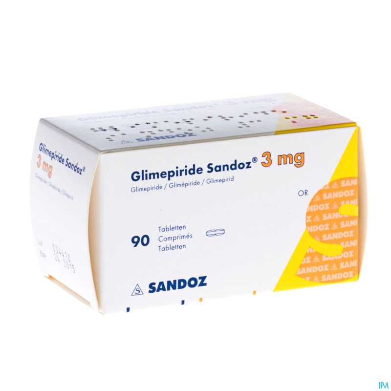 Glimepiride sandoz 3 mg tabl  90 x 3 mg