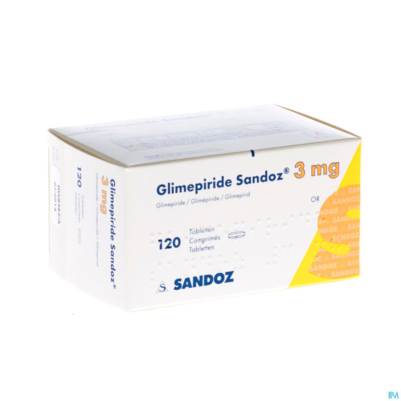 Glimepiride sandoz 3 mg tabl 120 x 3 mg