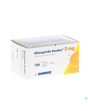 Glimepiride sandoz 3 mg tabl 120 x 3 mg