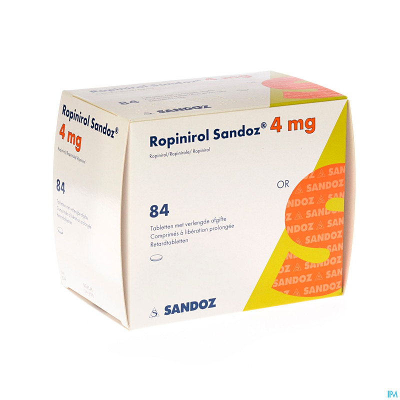 Ropinirol sandoz 4 mg comp liber prol 84 x 4 mg