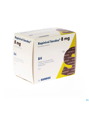 Ropinirol sandoz 8 mg comp liber prol 84 x 8 mg