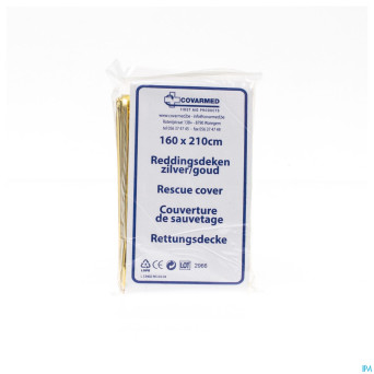 Couverture sauvetage or/argent 220x160cm